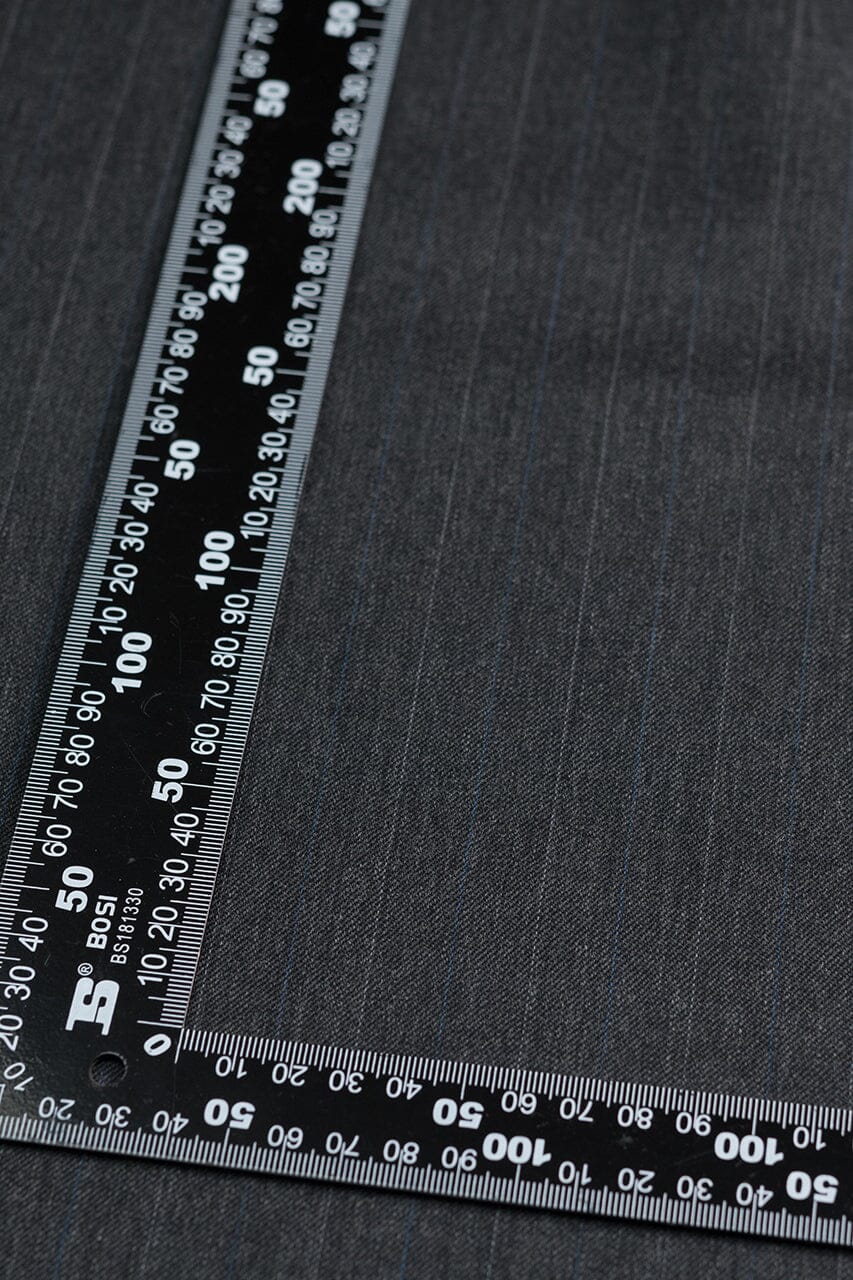 V20591 Charcoal Stripe Wool -2.9m VINTAGE Vintage