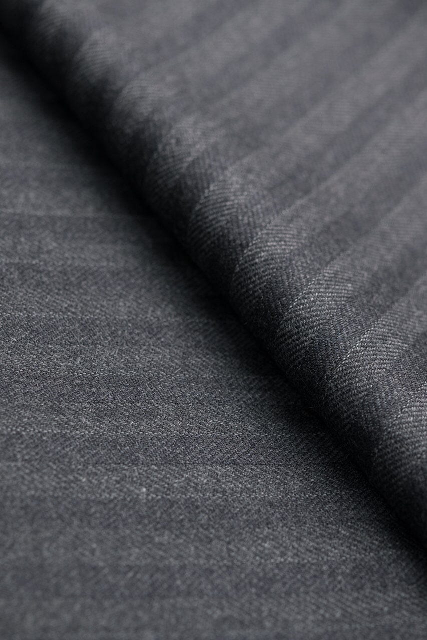 V20592 Charcoal Twill 100s Wool -2.9m VINTAGE S. & E. Foster