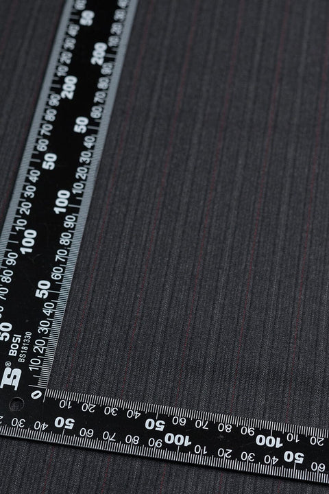 V20598 VBC Charcoal Stripe Wool -3.2m VINTAGE VBC