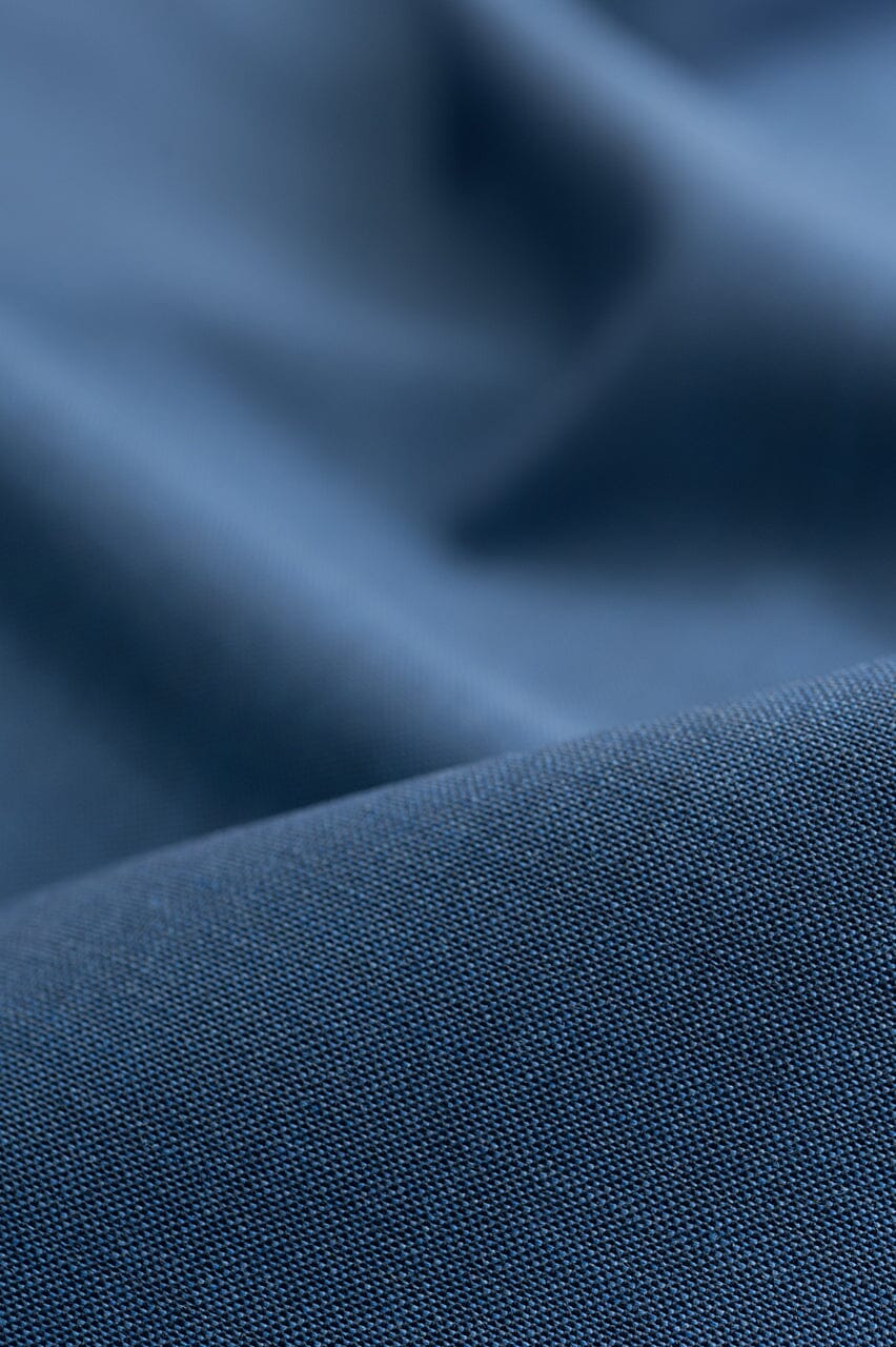 V23055 Blue Plain Wool Mohair Suiting -3m VINTAGE Vintage