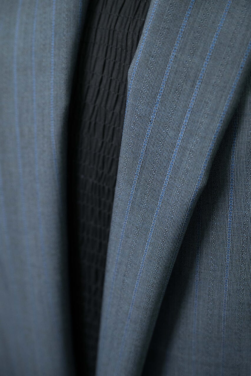 V23123 Wain Shiell Blue Stripe Suiting -3.5m VINTAGE Wain Shiell
