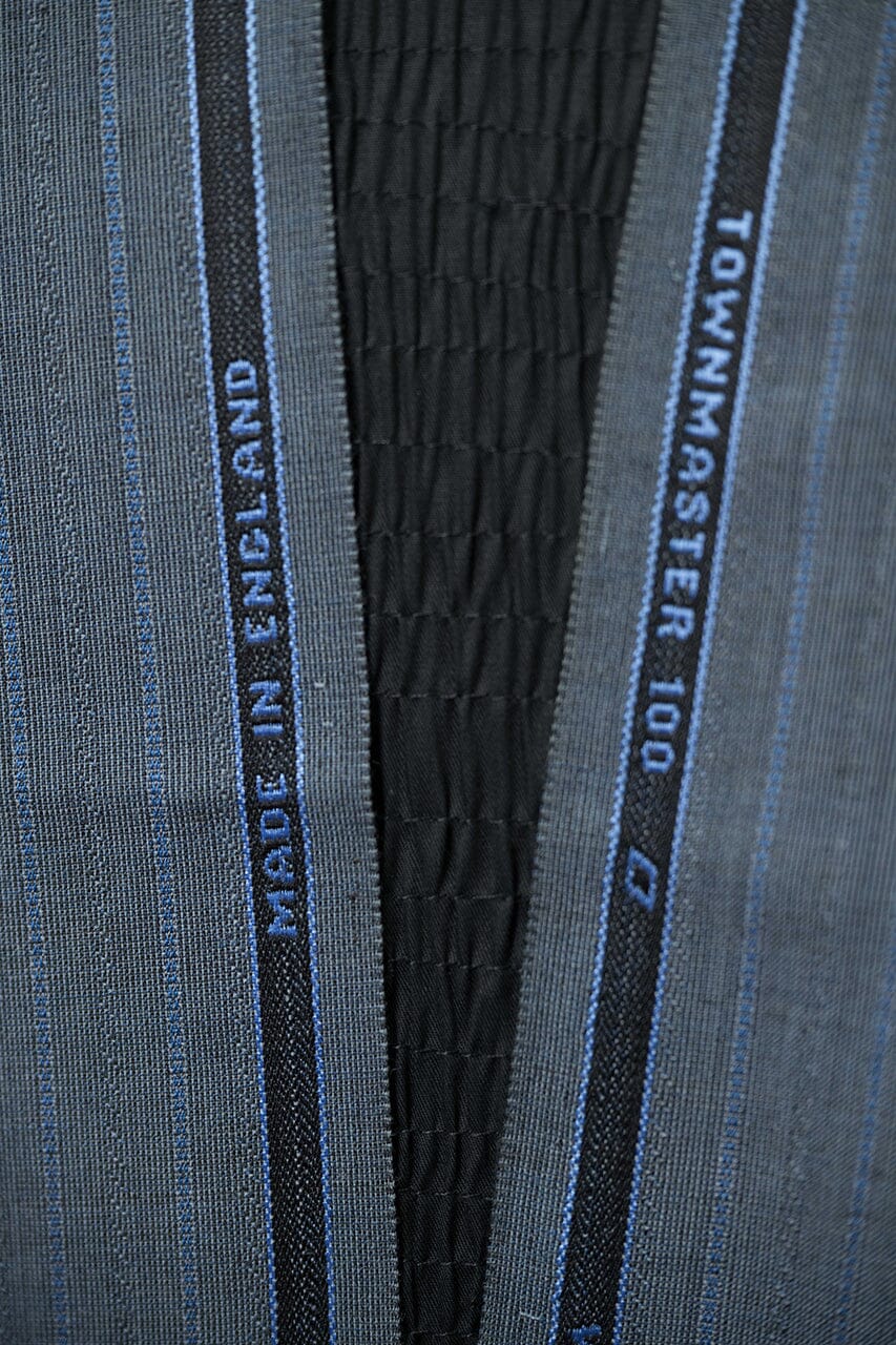 V23123 Wain Shiell Blue Stripe Suiting -3.5m VINTAGE Wain Shiell