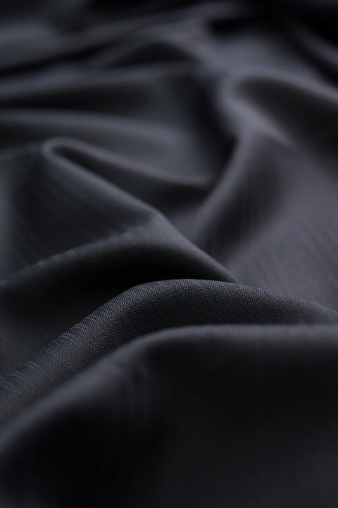 V23126 Dark Navy Stripe Merino Wool Suiting -1.8m VINTAGE Vintage