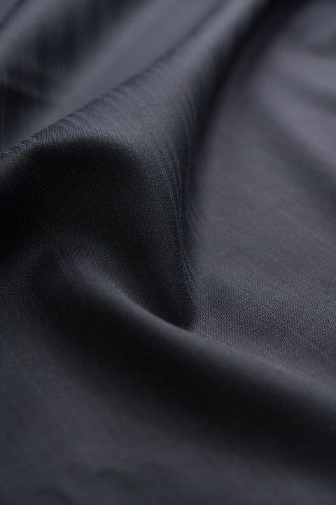 V23126 Dark Navy Stripe Merino Wool Suiting -1.8m VINTAGE Vintage
