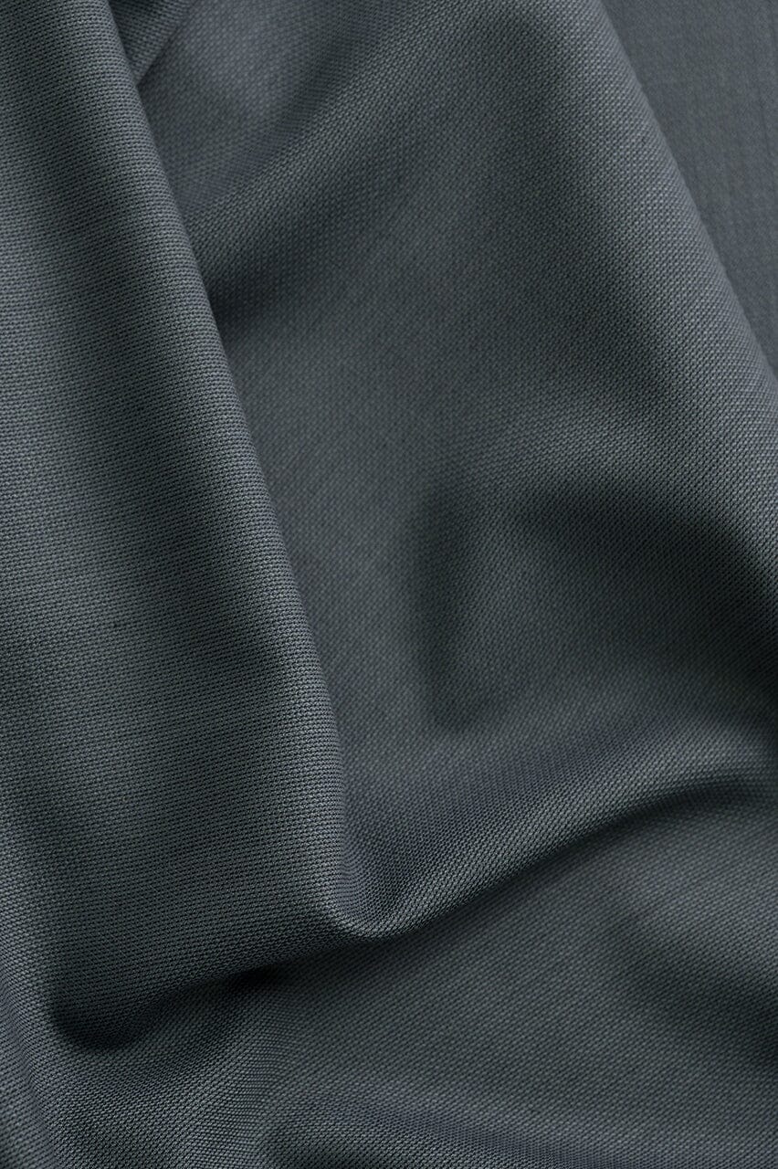 V23128 Stone Grey Nailhead High Twist Wool Suiting -2.9m VINTAGE Vintage