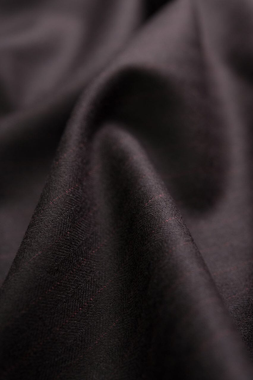 V23149 Brown Stripe Wool Fancy Suiting -1.5m VINTAGE Vintage