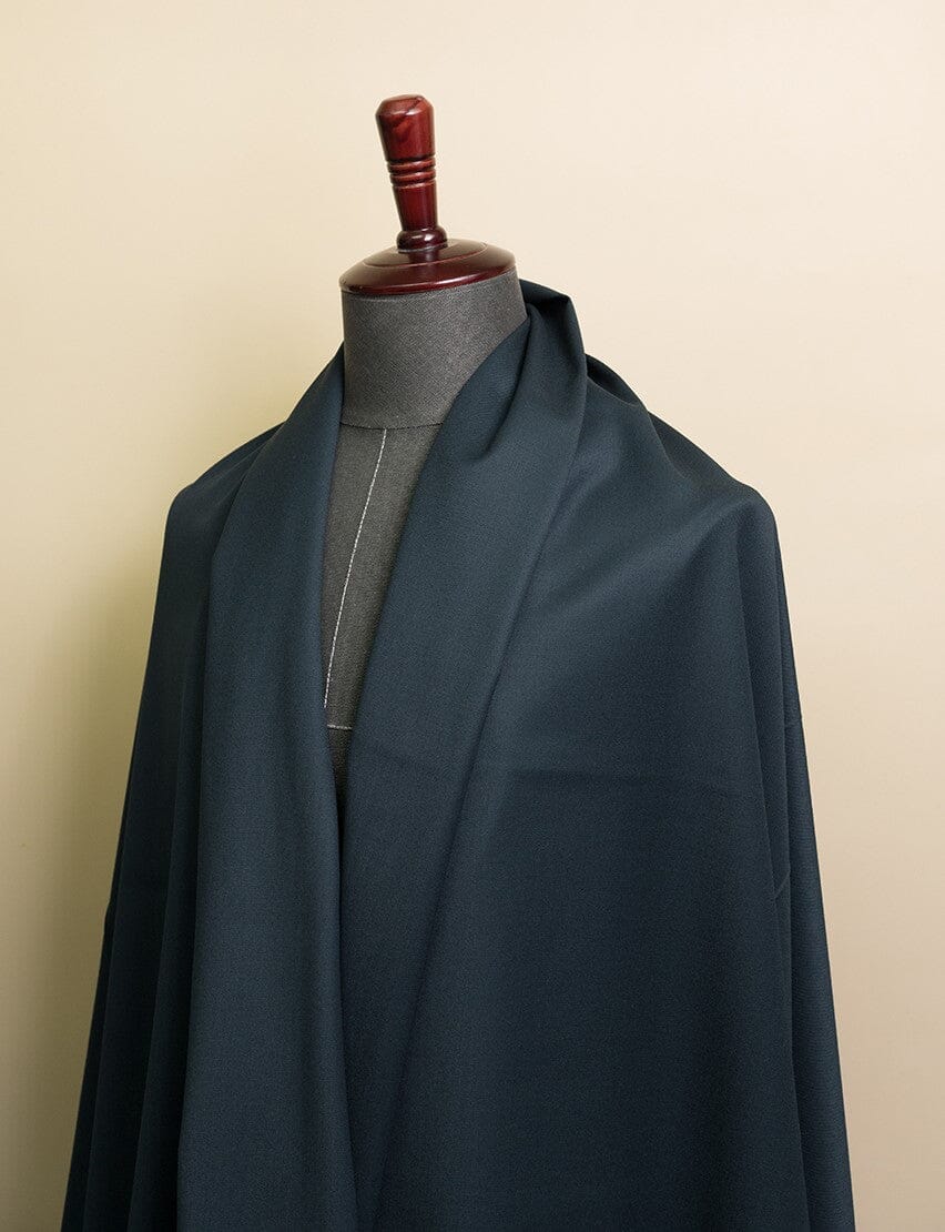 V23159 Green Plain Wool Jacketing -1.8m VINTAGE Vintage