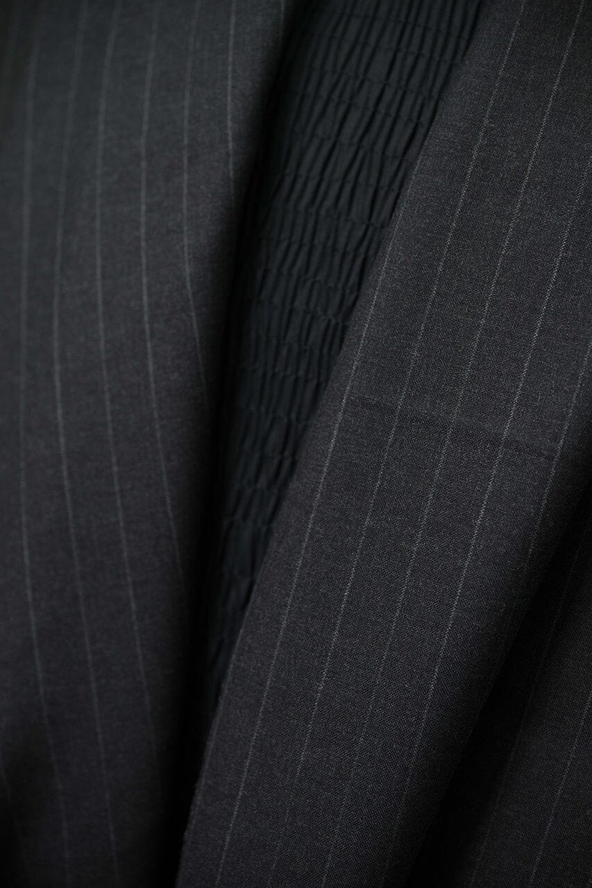 V23219 Charcoal Stripe Wool Suiting 3.2m VINTAGE Minova