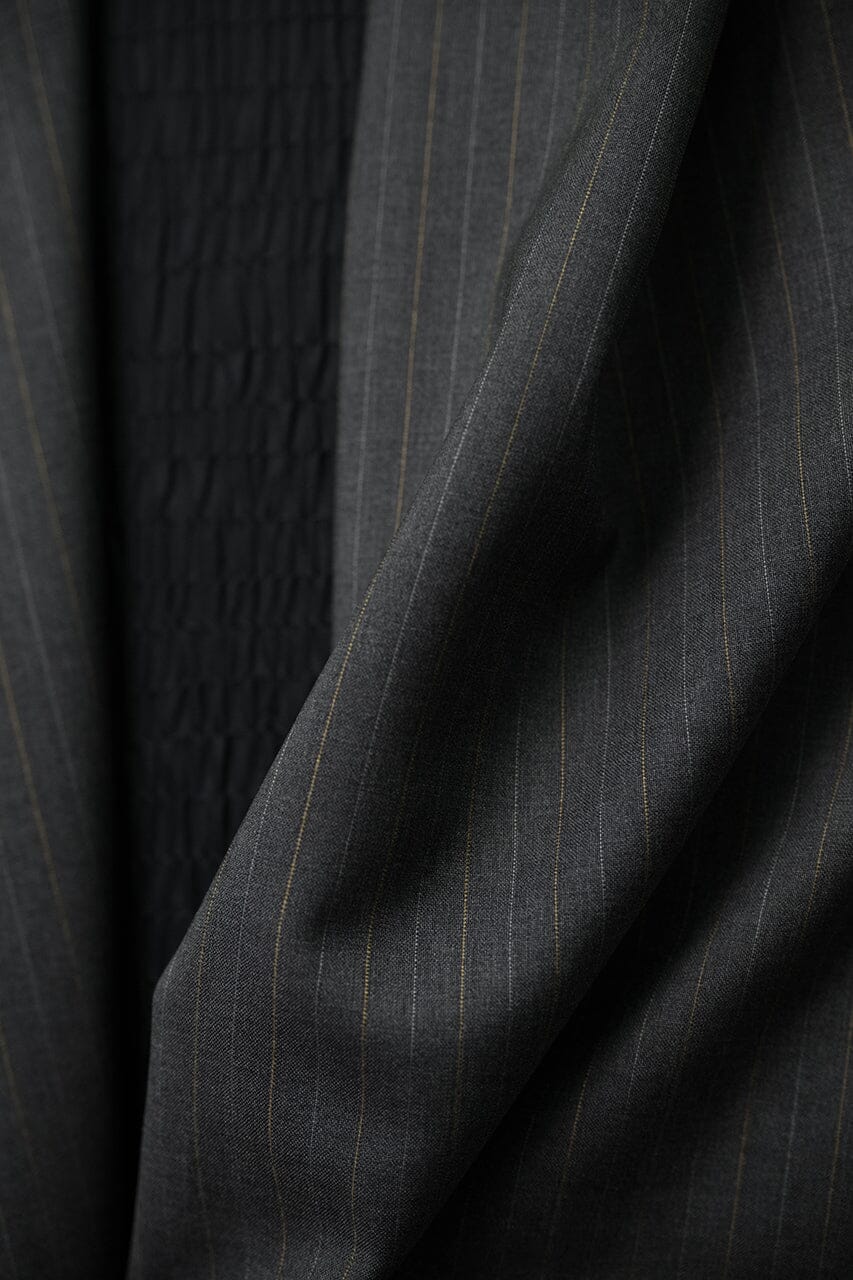 V23233 Grey Stripe 120's Wool Suiting 3.2m VINTAGE CERRUTI 1881