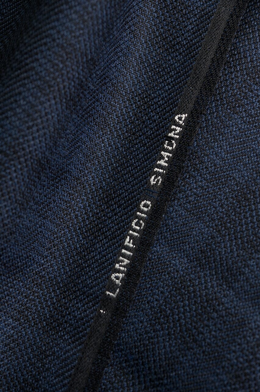 V23249 Lanificio Simona Blue Check Wool Jacketing -1.9m VINTAGE Vintage
