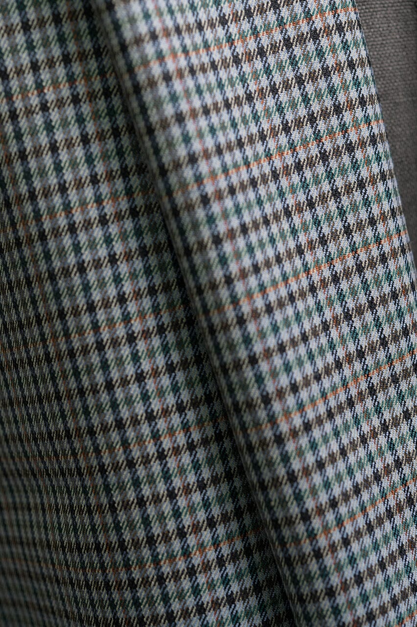 V23258 Scott&England Colorful Check Wool Cashmere Jacketing -1.9m VINTAGE Vintage