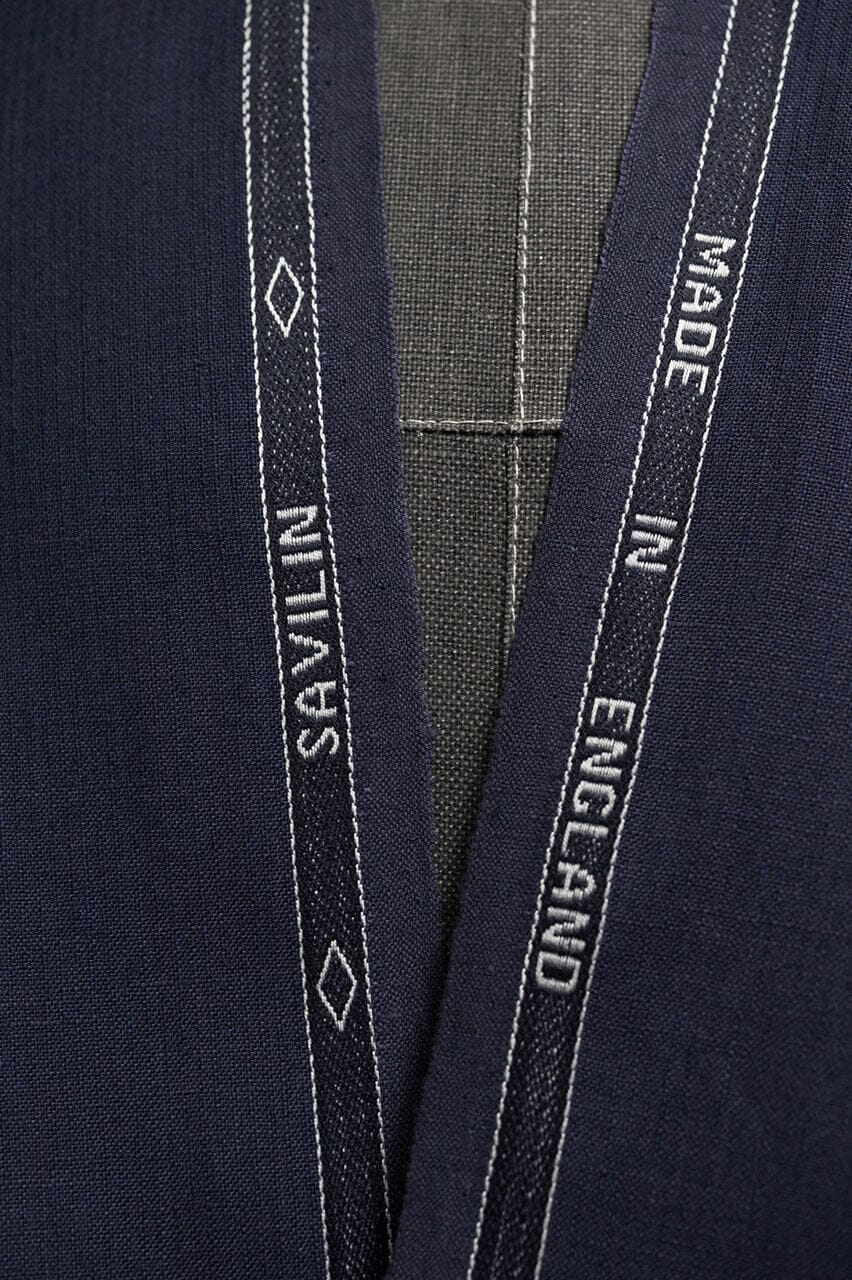 V23270 Wain Shiell Navy Plain Wool Suiting -3.9m VINTAGE Wain Shiell