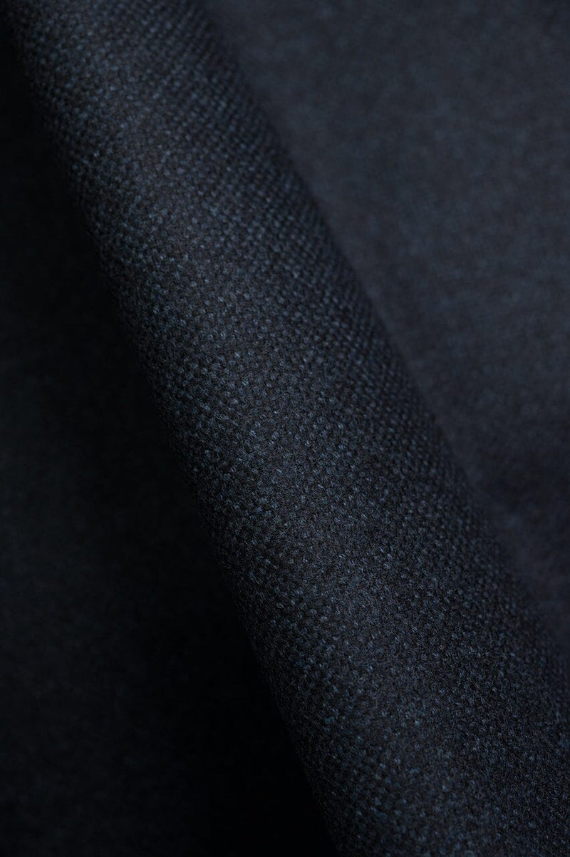 V23289 Dark Blue Plain Wool & Cashemere Jacketing-1.8m VINTAGE santa barbara