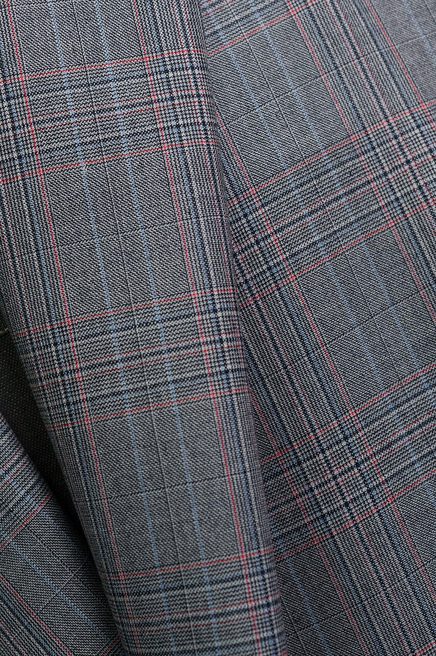 V23298 Glen Plaid Wool Suiting-3m VINTAGE Vintage