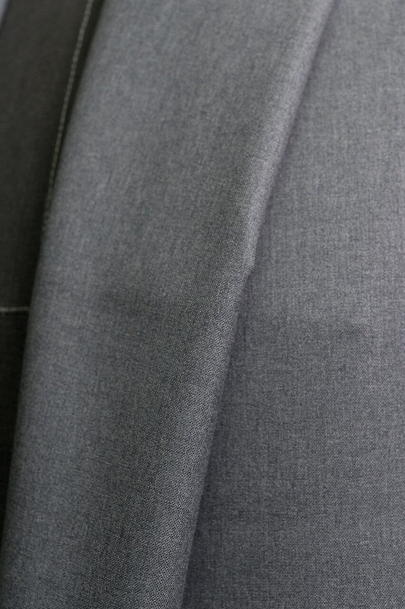 V23300 Scabal Grey Plain Wool Suiting-3m VINTAGE Scabal