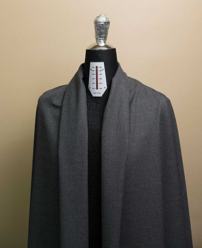 V23345 Grey Stripe Wool Suiting -3m VINTAGE Vintage
