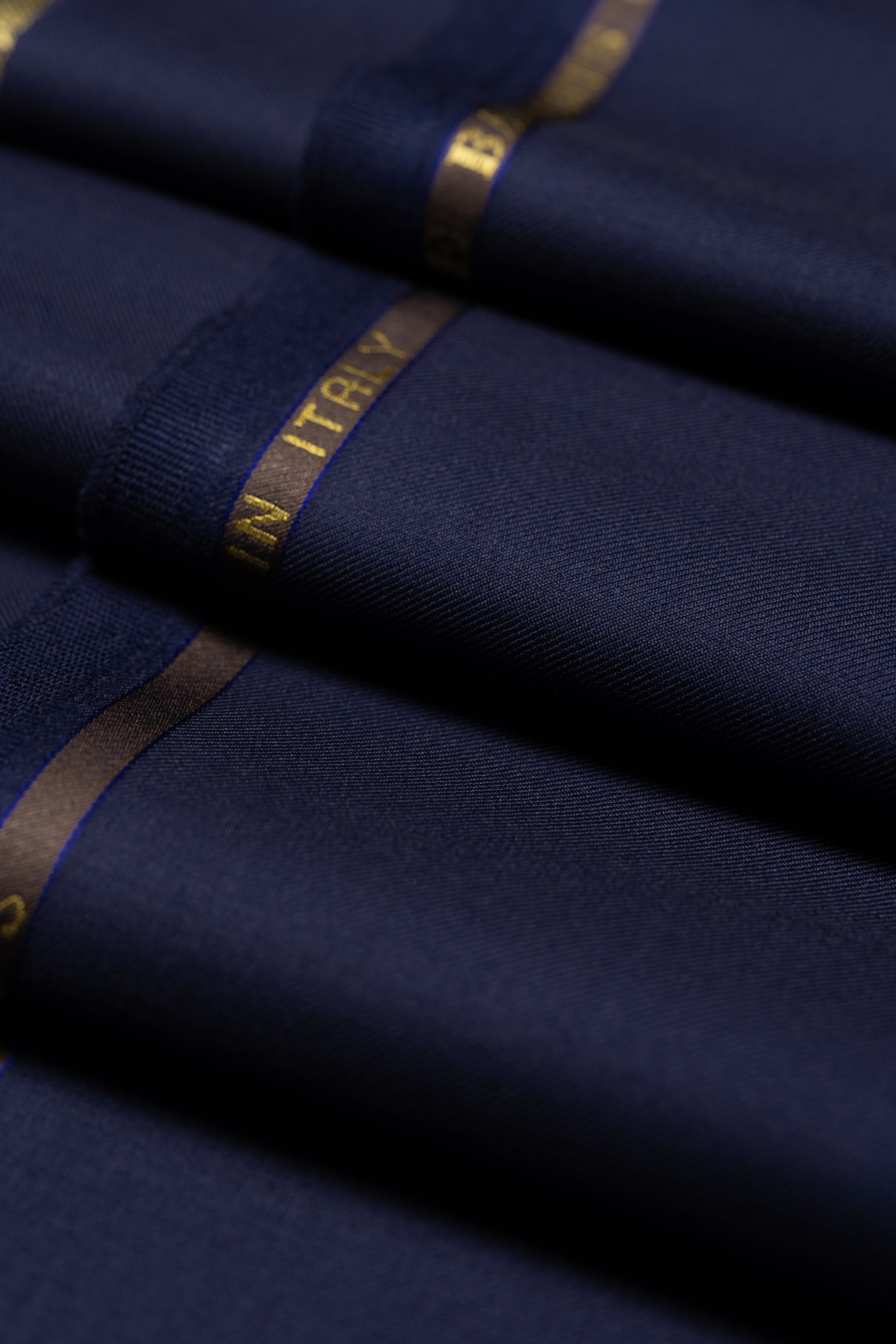 Modern Suit Fabrics-VBC 2237 16 VBC Navy Super 110's Wool Suiting - 3m