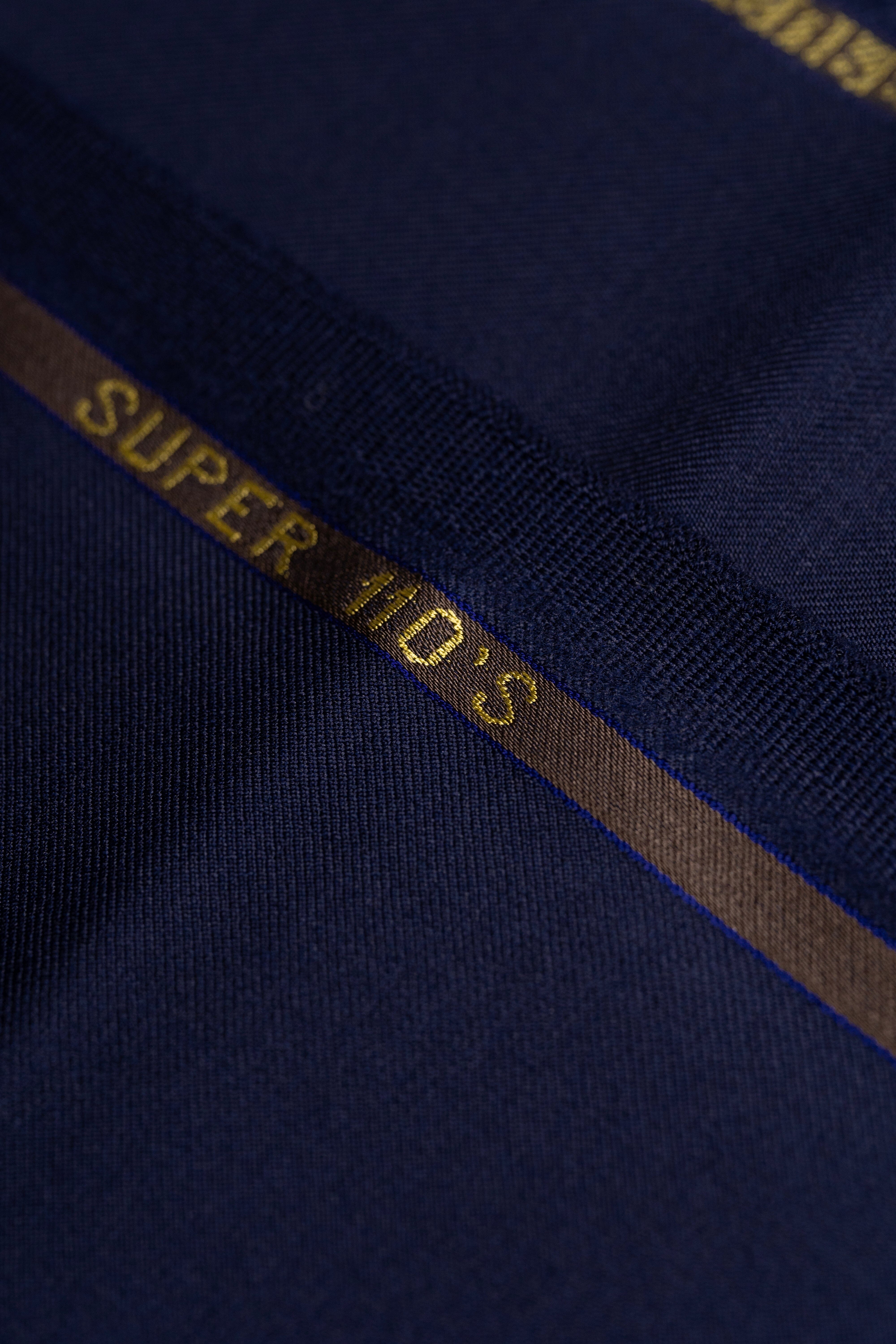 Modern Suit Fabrics-VBC 2237 16 VBC Navy Super 110's Wool Suiting - 3m