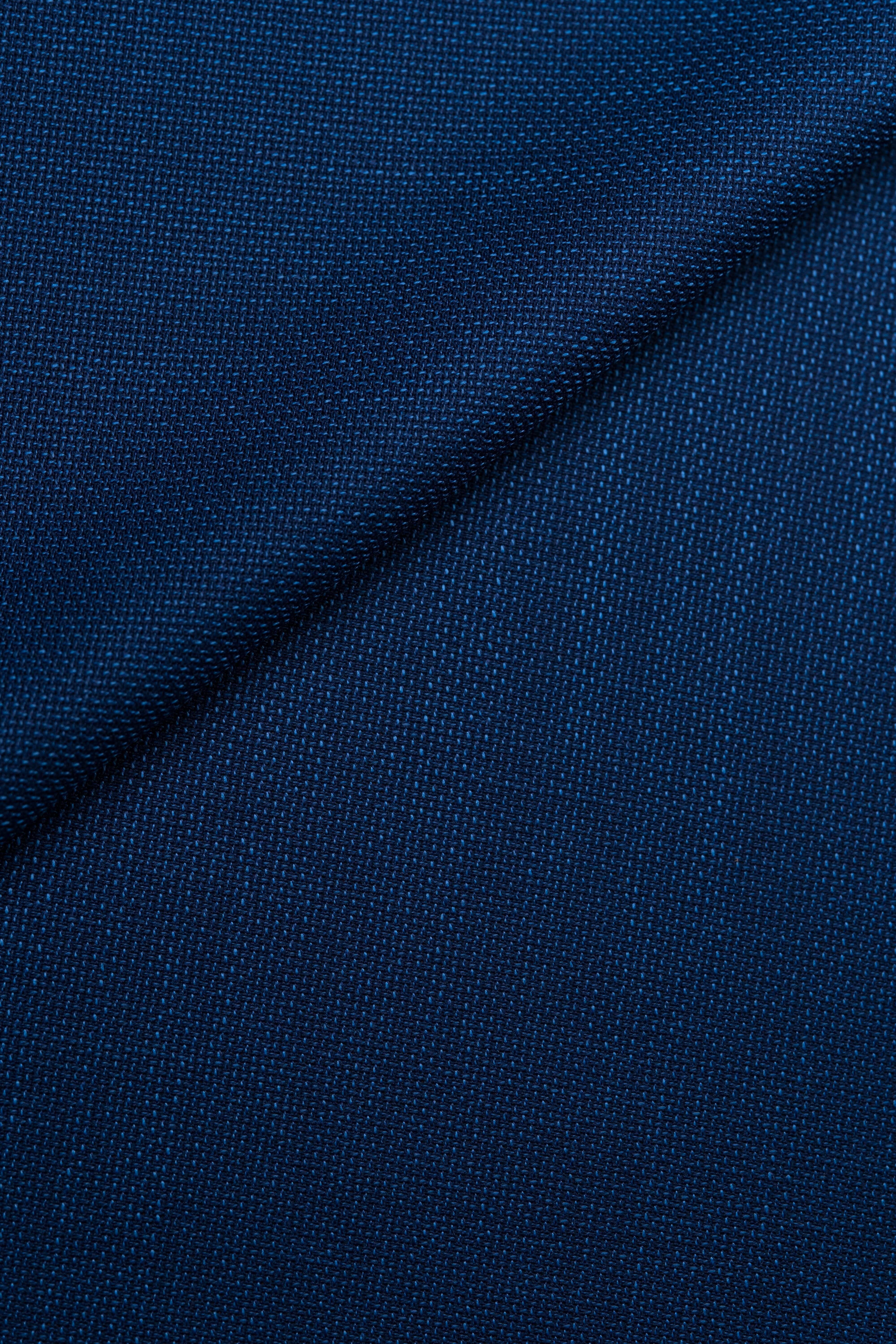 LaGondola Suit Fabric-VBC GC50150 VBC Blue Hopsack Jacketing