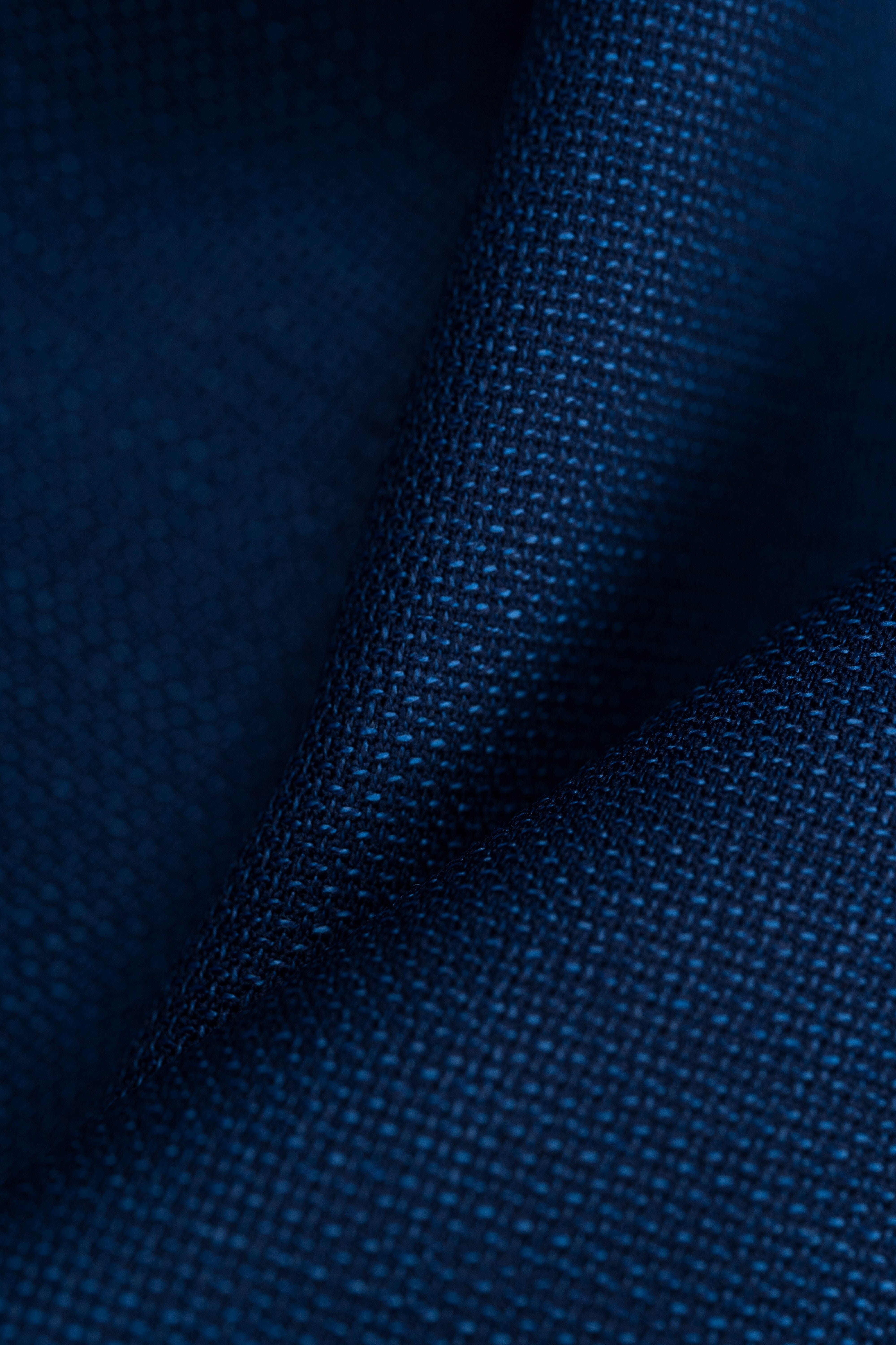 LaGondola Suit Fabric-VBC GC50150 VBC Blue Hopsack Jacketing