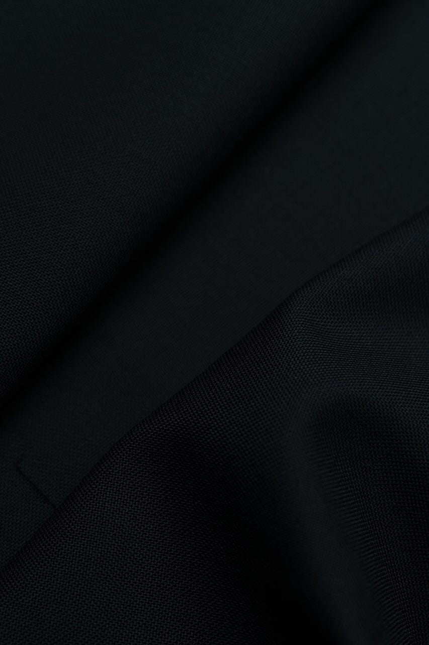 LaGondola Suit Fabric-VBC GC50217 VBC Black 3ply Tropical Wool for Suits