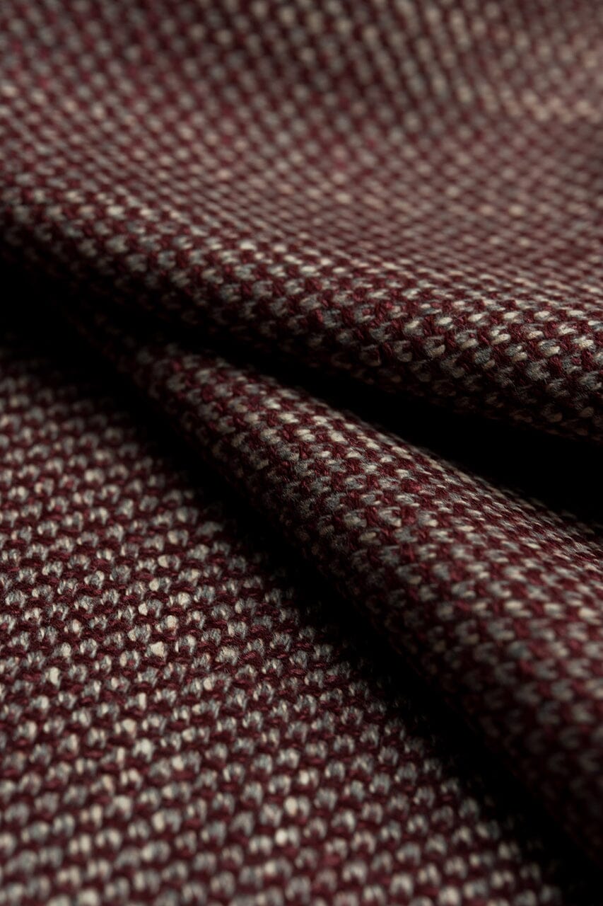 LaGondola Suit Fabric-VBC GC50310 VBC Wool Silk Jacketing-Red Birdeye