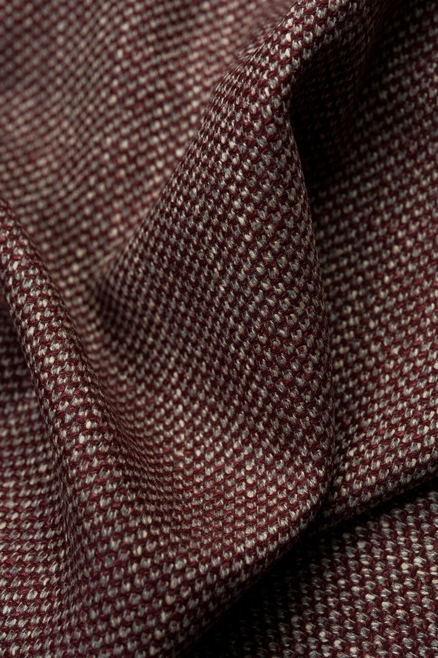 LaGondola Suit Fabric-VBC GC50310 VBC Wool Silk Jacketing-Red Birdeye