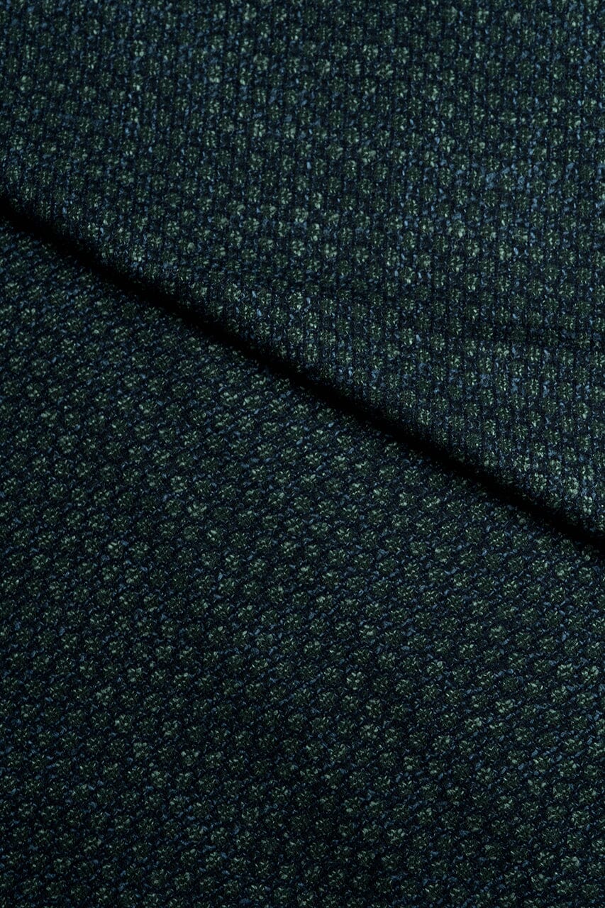 LaGondola Suit Fabric-VBC GC50312 VBC Wool Silk Jacketing-Green&Navy L Birdeye