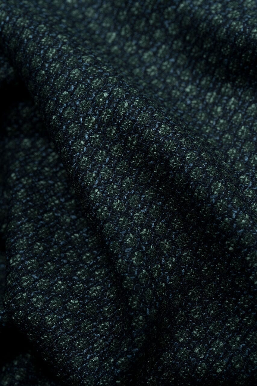 LaGondola Suit Fabric-VBC GC50312 VBC Wool Silk Jacketing-Green&Navy L Birdeye