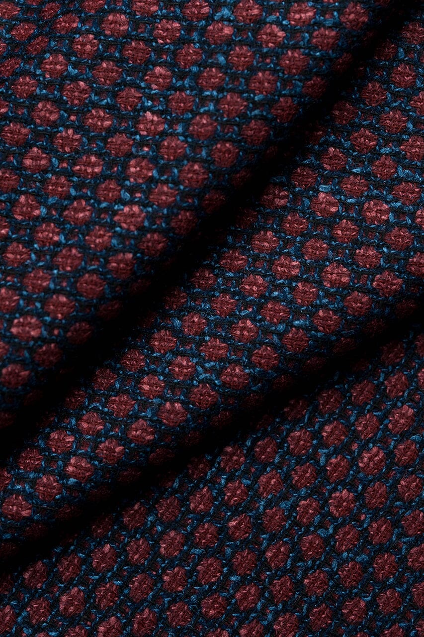 LaGondola Suit Fabric-VBC GC50313 VBC Wool Silk Jacketing-Red&Navy L Birdeye