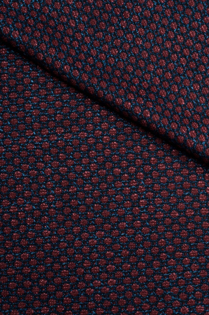 LaGondola Suit Fabric-VBC GC50313 VBC Wool Silk Jacketing-Red&Navy L Birdeye