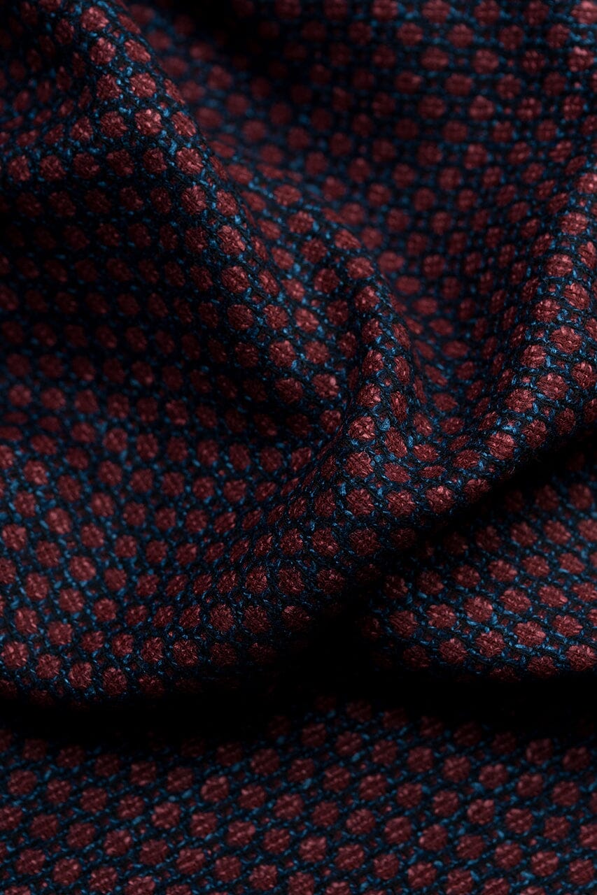 LaGondola Suit Fabric-VBC GC50313 VBC Wool Silk Jacketing-Red&Navy L Birdeye