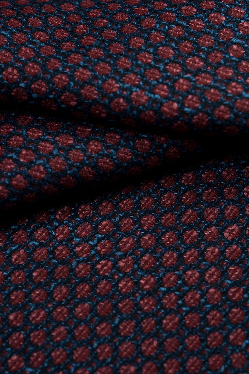 LaGondola Suit Fabric-VBC GC50313 VBC Wool Silk Jacketing-Red&Navy L Birdeye