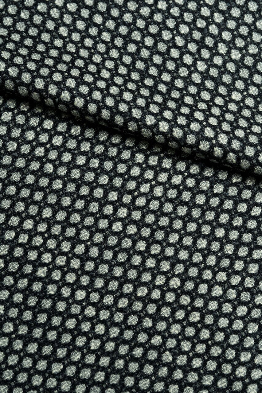 LaGondola Suit Fabric-VBC GC50315 VBC Wool Silk Jacketing-B&W L Birdeye