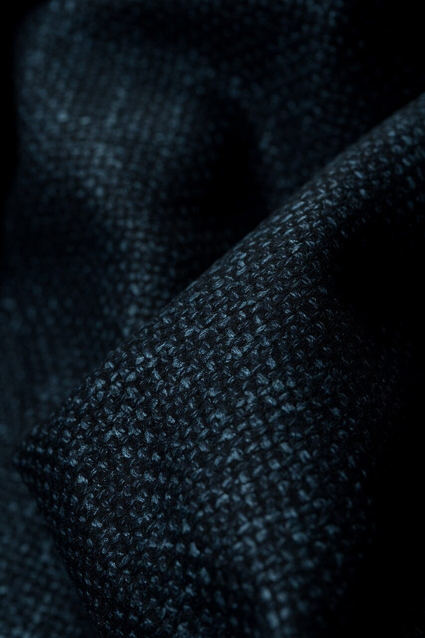 LaGondola Suit Fabric-VBC GC50317 VBC Wool Silk Jacketing-DkNavy Basketweave