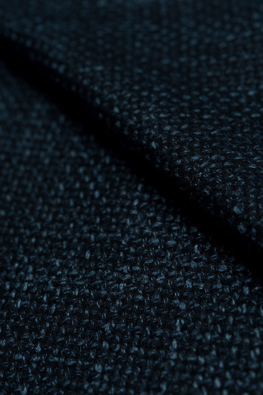 LaGondola Suit Fabric-VBC GC50317 VBC Wool Silk Jacketing-DkNavy Basketweave