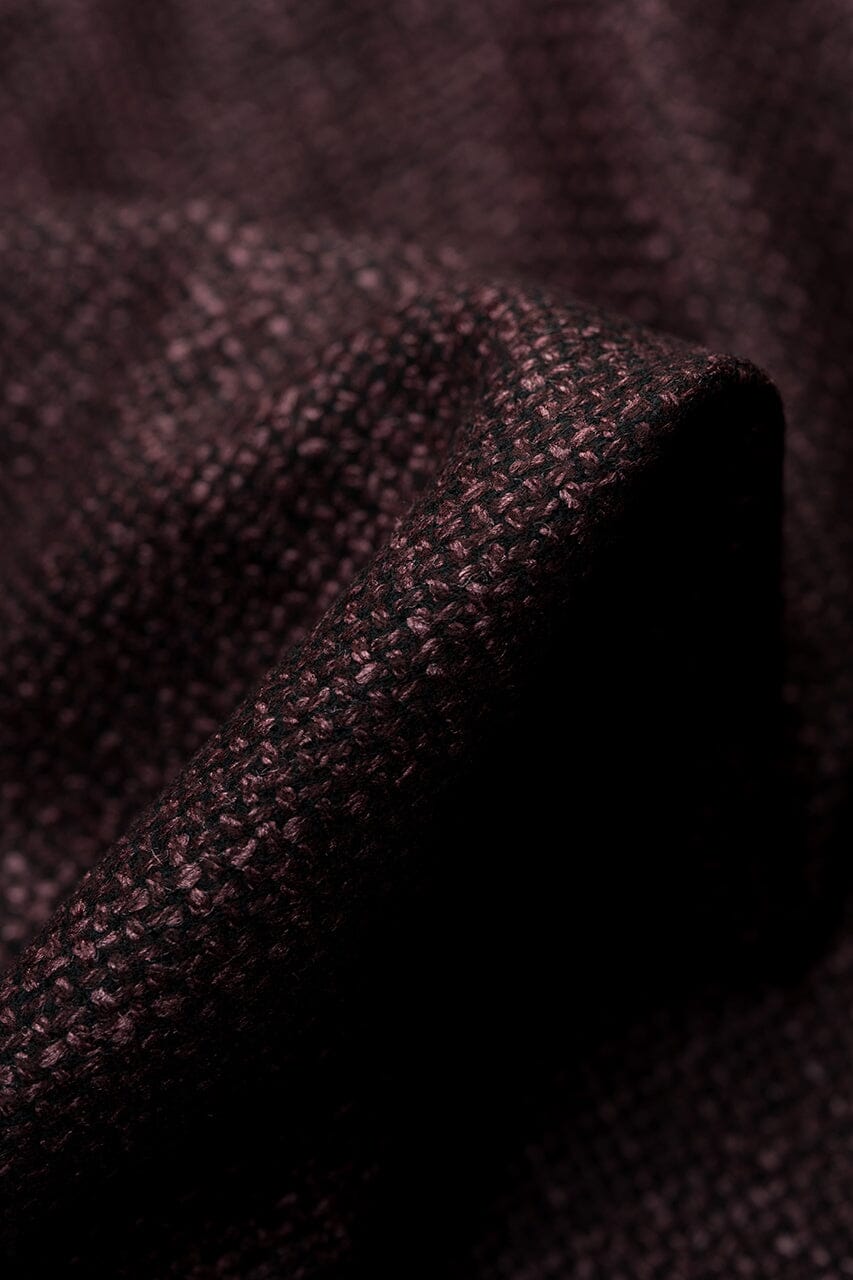 LaGondola Suit Fabric-VBC GC50318 VBC Wool Silk Jacketing-Burgendy Basketweave