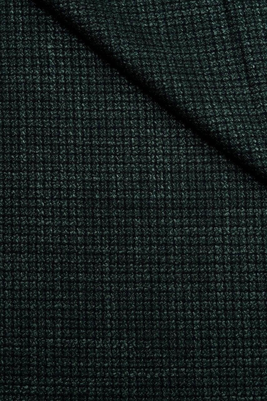 LaGondola Suit Fabric-VBC GC50321 VBC Wool Silk Jacketing-Green Basketweave