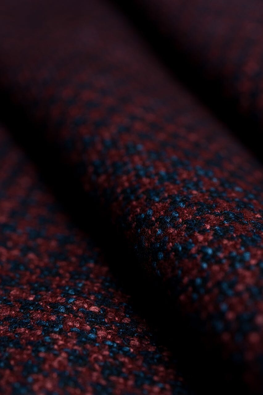 LaGondola Suit Fabric-VBC GC50322 VBC Wool Silk Jacketing-Red Basketweave