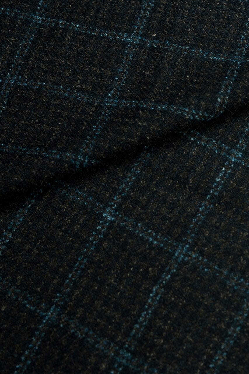 LaGondola Suit Fabric-VBC GC50403 VBC Wool Blended Jacketing-5.5x8.5cm Brown&Blue