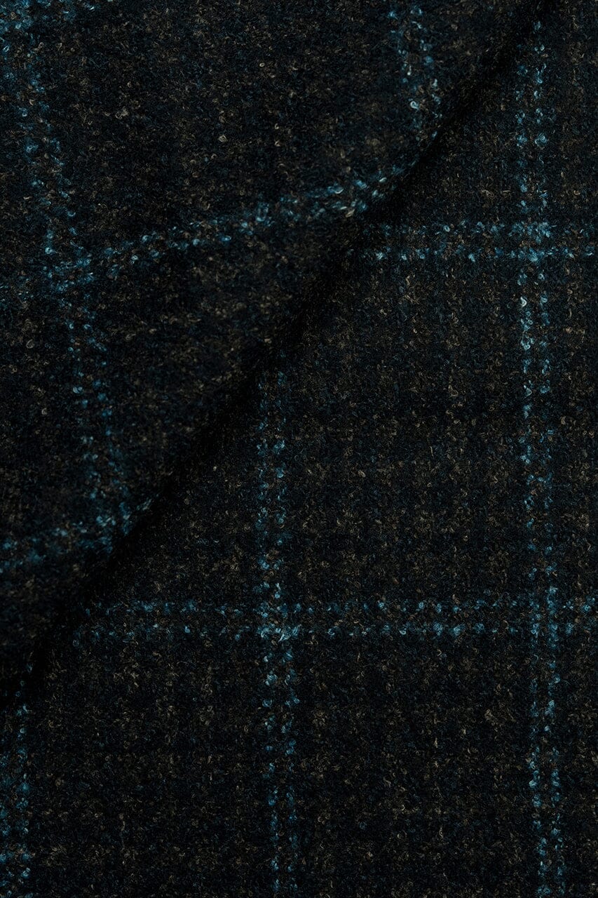 LaGondola Suit Fabric-VBC GC50403 VBC Wool Blended Jacketing-5.5x8.5cm Brown&Blue