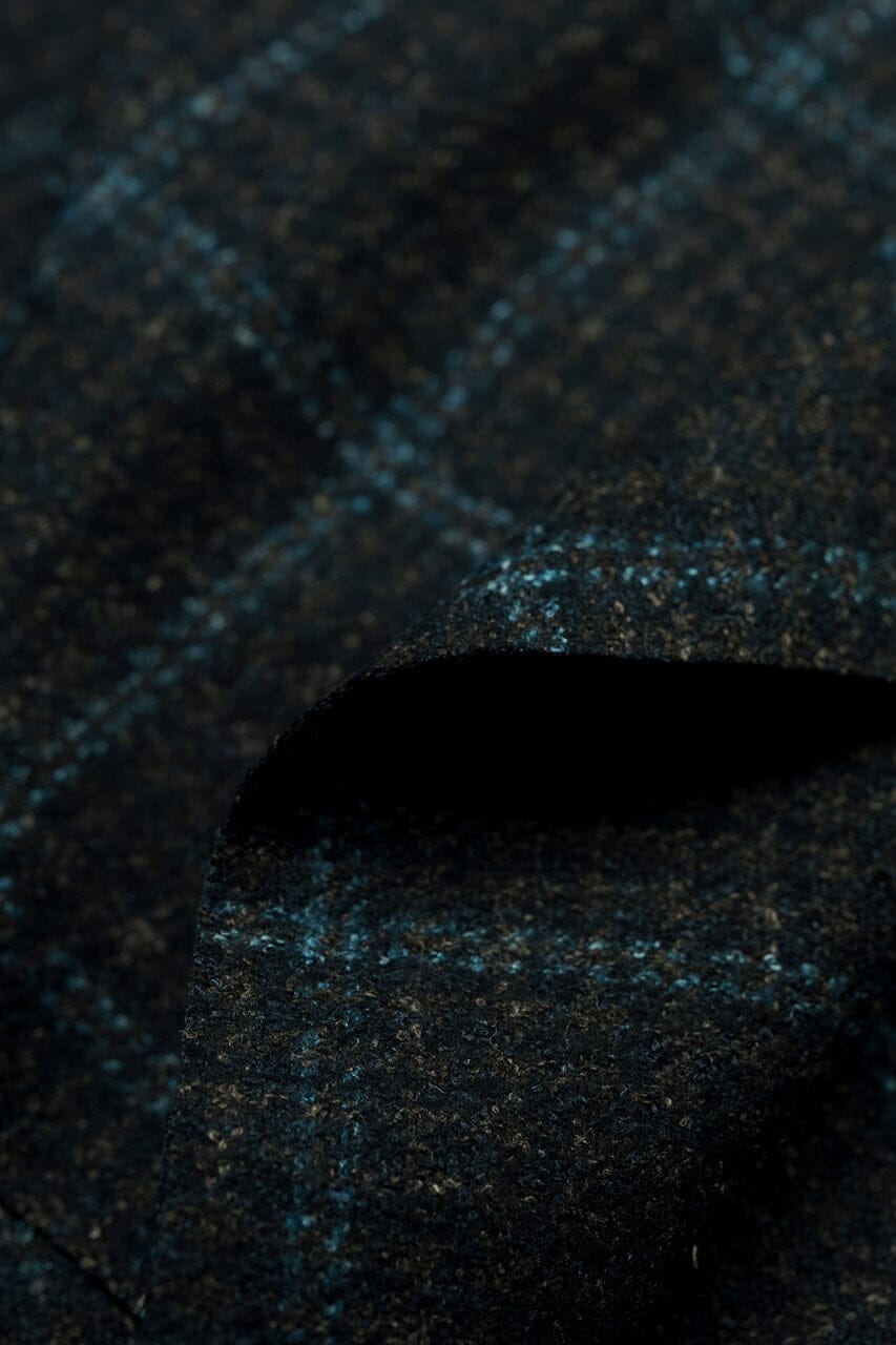 LaGondola Suit Fabric-VBC GC50403 VBC Wool Blended Jacketing-5.5x8.5cm Brown&Blue