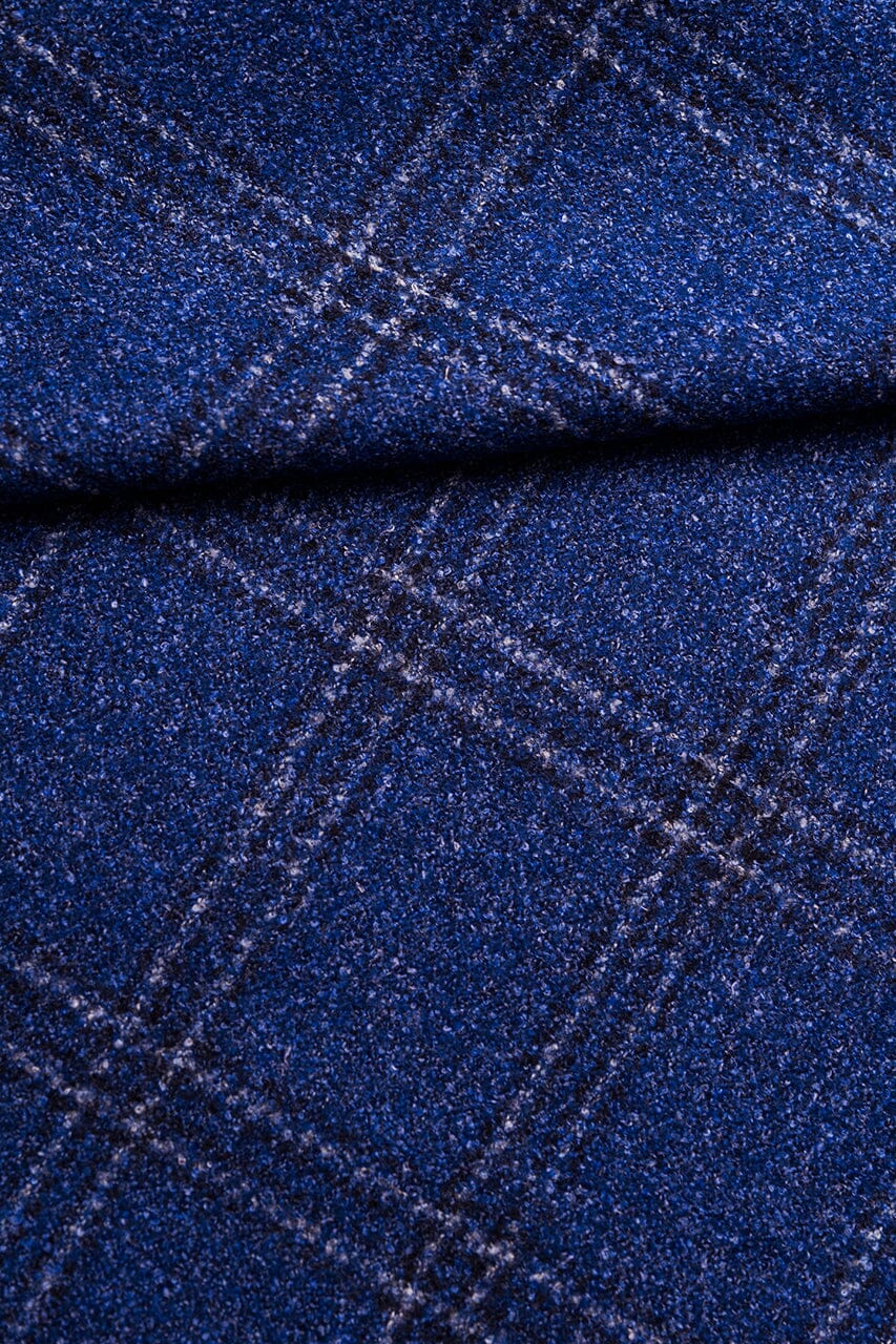 LaGondola Suit Fabric-VBC GC50408 VBC Wool Blended Jacketing-8.5x10.5cm Blue&Blue