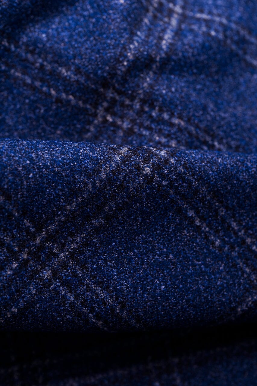 LaGondola Suit Fabric-VBC GC50408 VBC Wool Blended Jacketing-8.5x10.5cm Blue&Blue