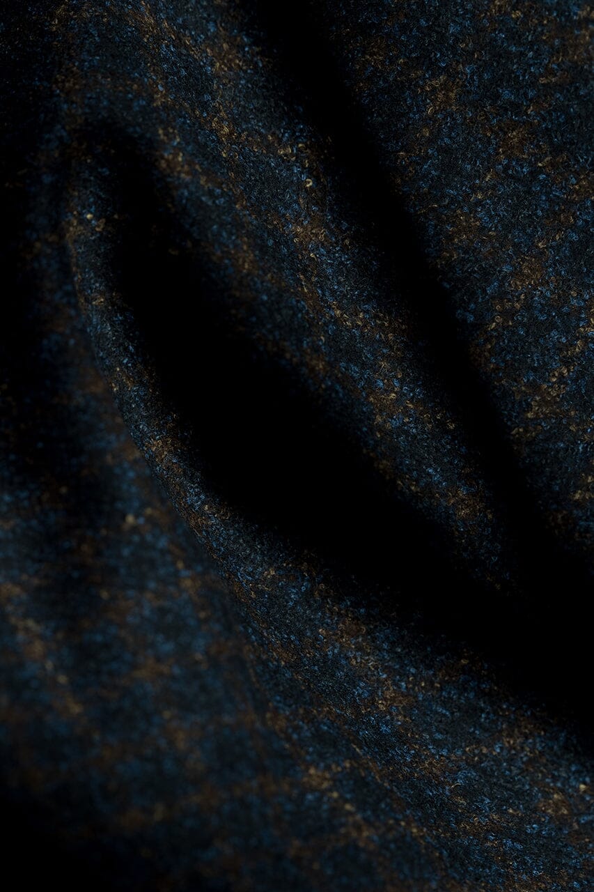 LaGondola Suit Fabric-VBC GC50410 VBC Wool Blended Jacketing-1.5x2cm Navy&Brown