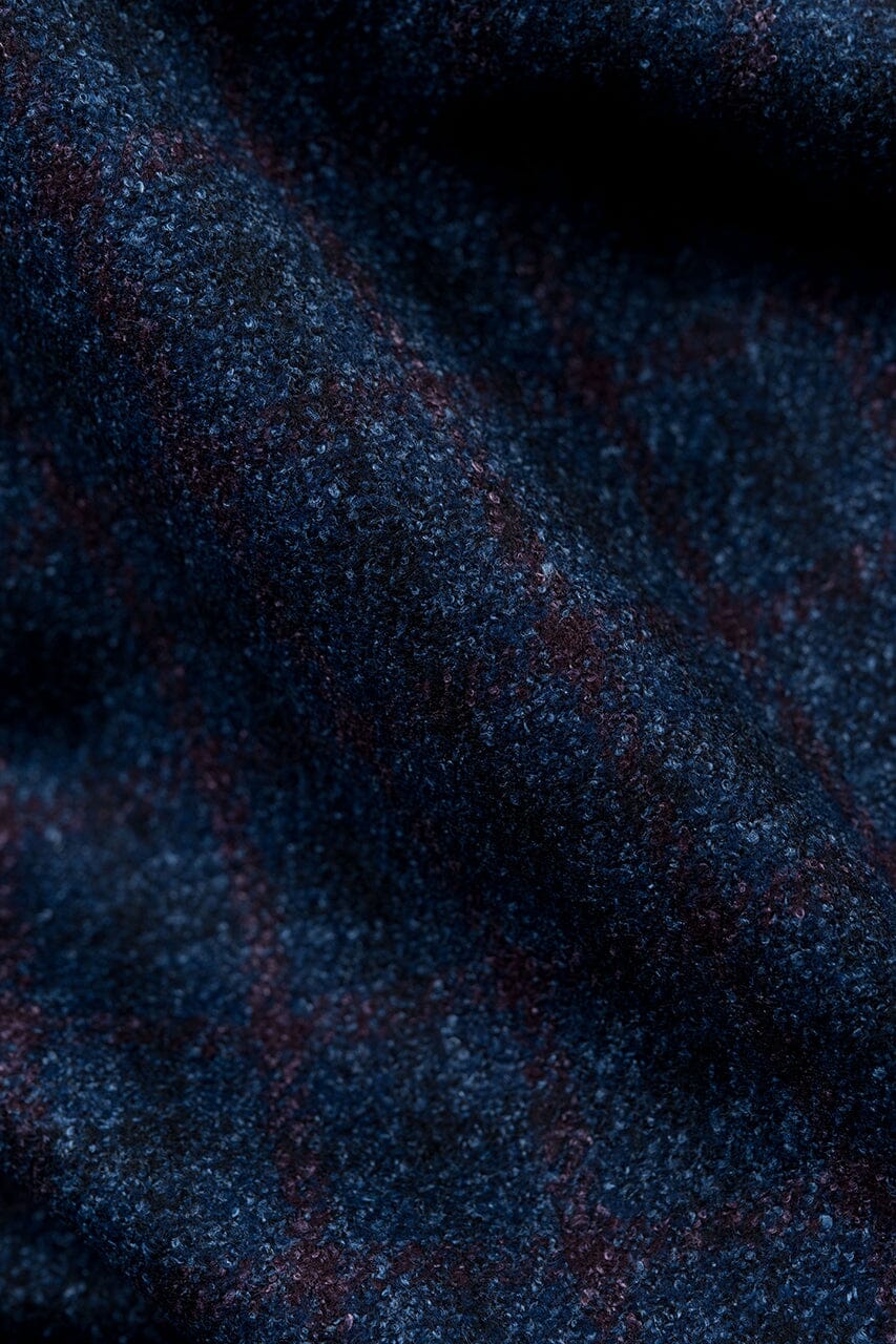 LaGondola Suit Fabric-VBC GC50411 VBC Wool Blended Jacketing-3x3.5cm Blue&Red