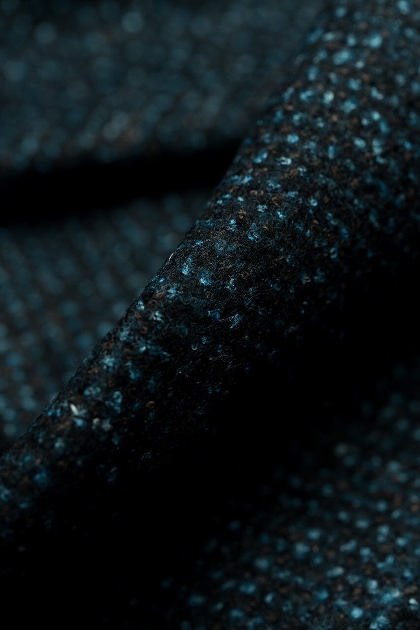 LaGondola Suit Fabric-VBC GC50417 VBC Wool Blended Jacketing-Brown&Blue Basketweave