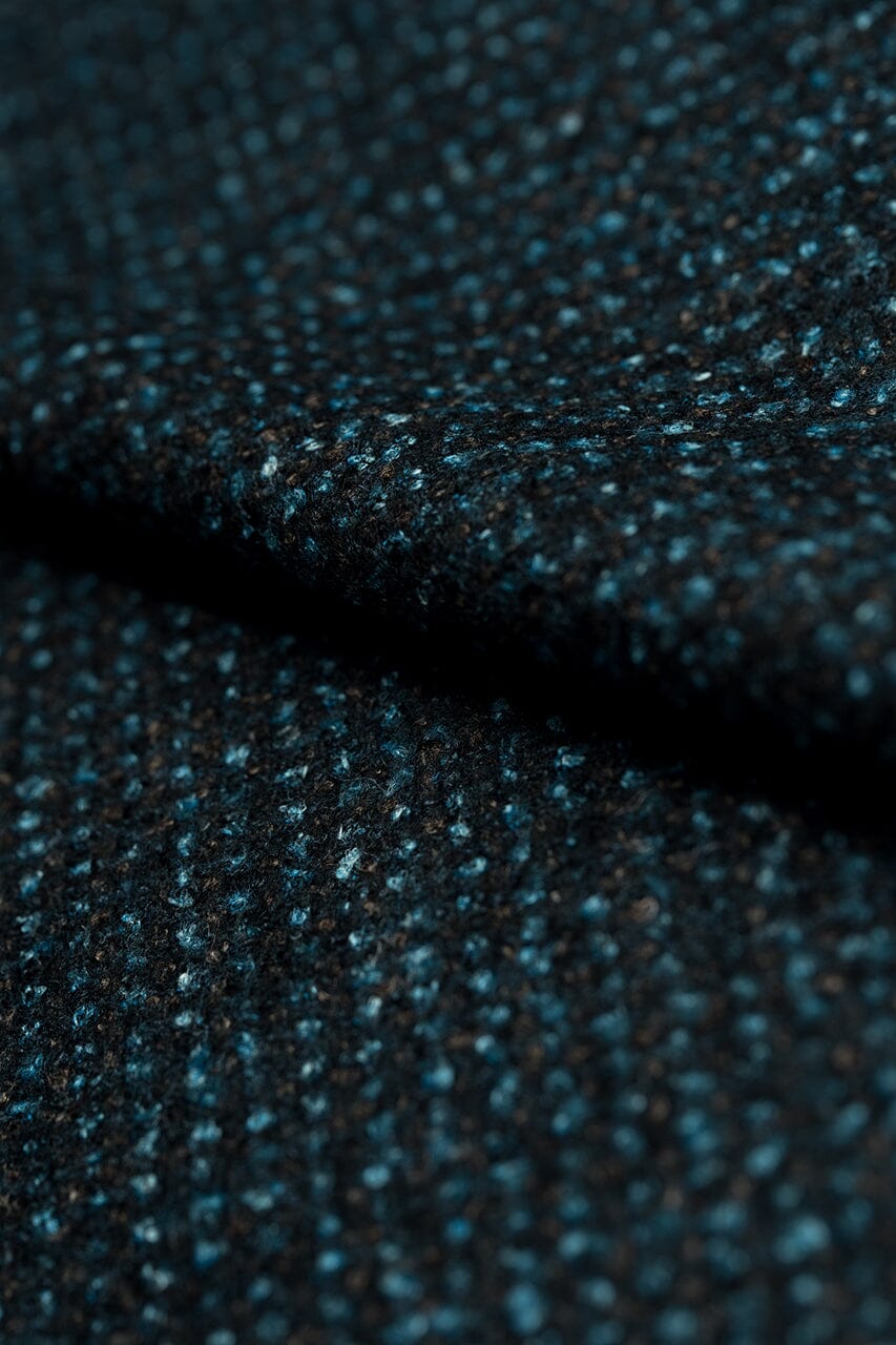 LaGondola Suit Fabric-VBC GC50417 VBC Wool Blended Jacketing-Brown&Blue Basketweave