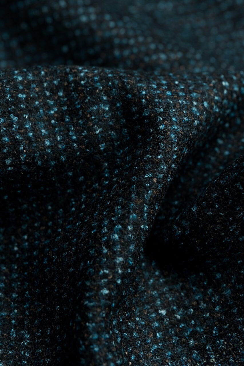 LaGondola Suit Fabric-VBC GC50417 VBC Wool Blended Jacketing-Brown&Blue Basketweave