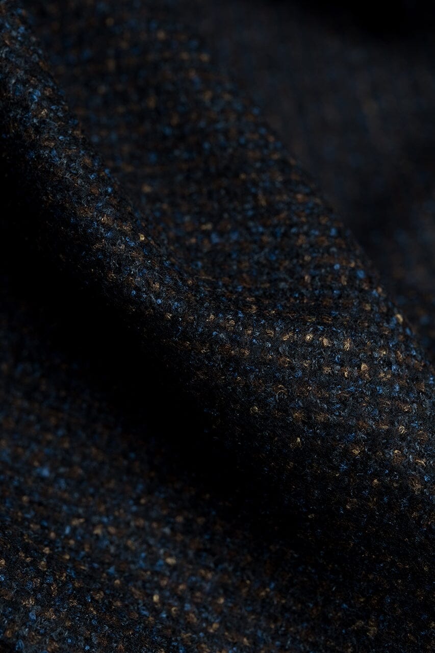 LaGondola Suit Fabric-VBC GC50418 VBC Wool Blended Jacketing-Blue&Brown Basketweave